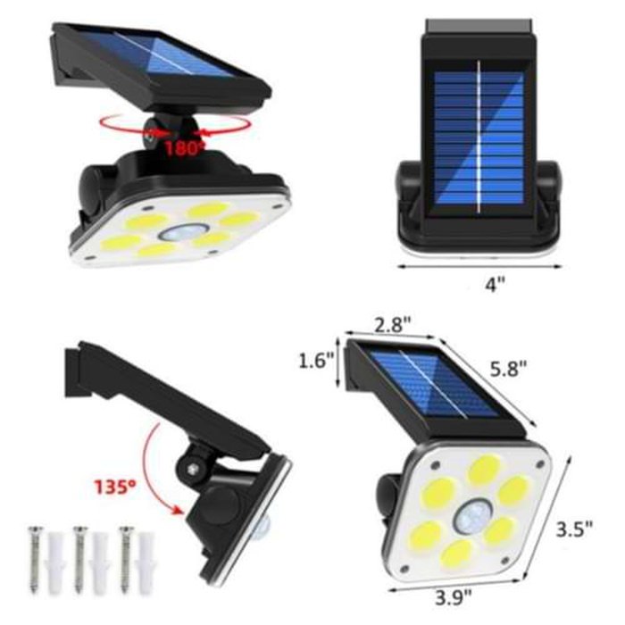saketi italy - wall-mounted solar light with motion detector