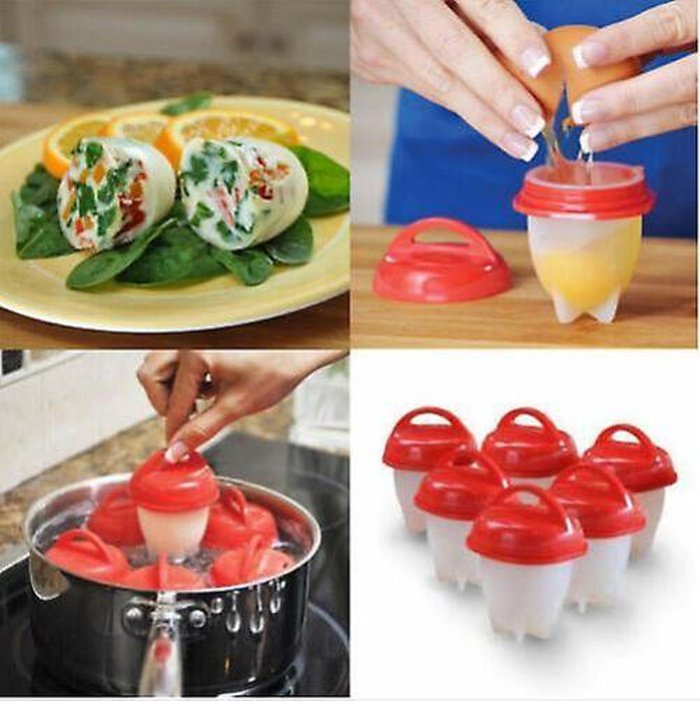 saketi italy - egg cases 6-piece for boiling eggs without shells