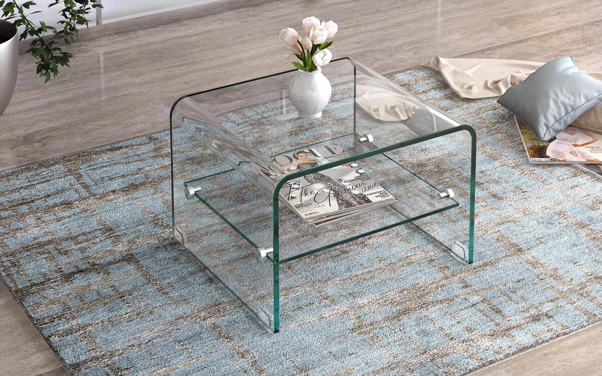saketi italy - glass coffee table diamant