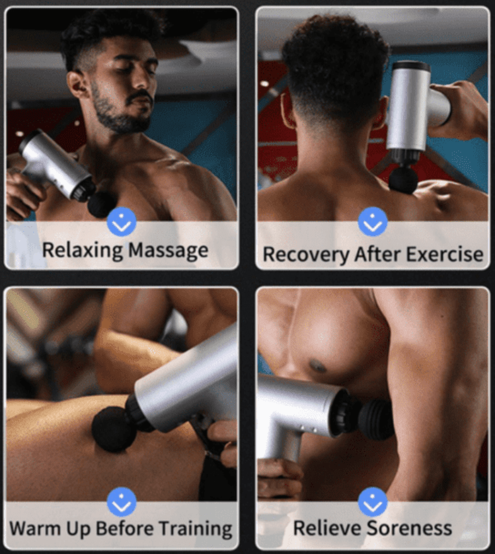 saketi italy - massage & muscle recovery gun with 6 intensity speeds