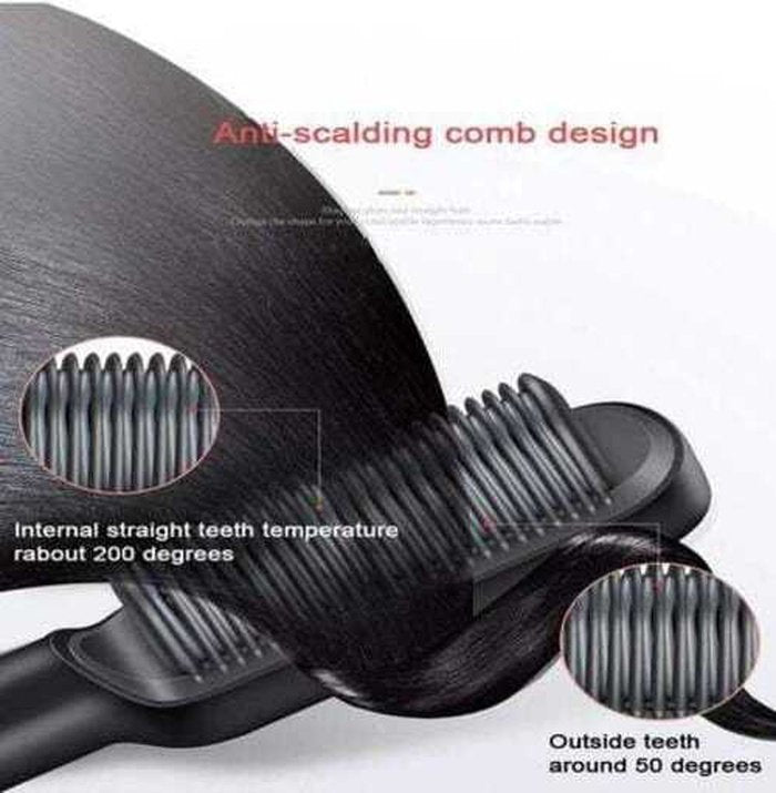 saketi italy - ceramic heated hair brush for straightening