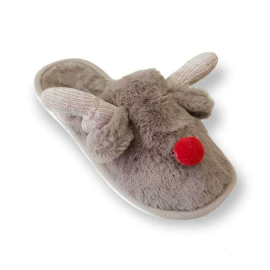 saketi italy - women's slippers with reindeer pattern