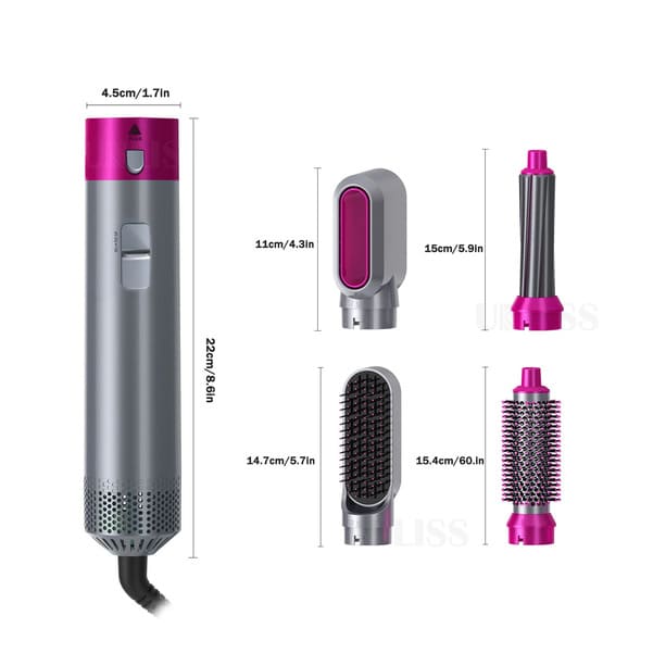 saketi italy - hair dryer and curling iron 5 in 1